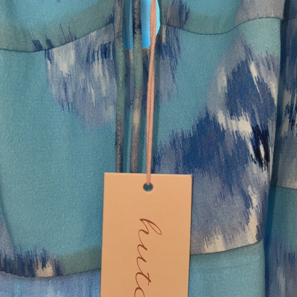 NWT Anthropologie hutch Erika midi floral dress in blue - Picture 6 of 8